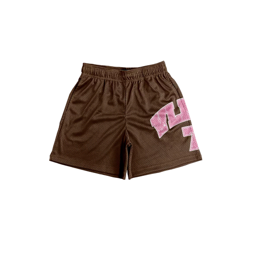 Volonte ‘Varsity’ Mesh Short (BROWN/PINK)